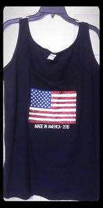 MADE IN AMERICA 2016 USA Navy Tank Top